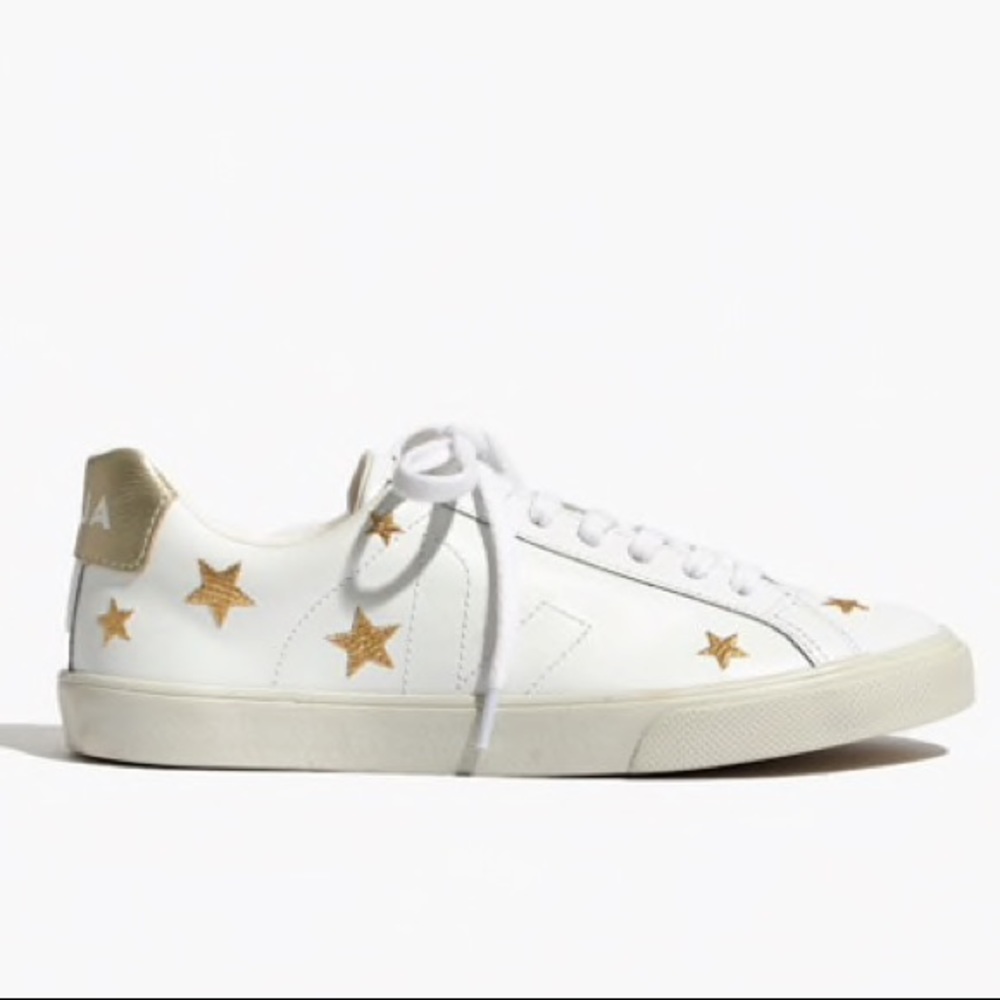 Madewell x Veja Esplar Low Sneakers in Gold Stars